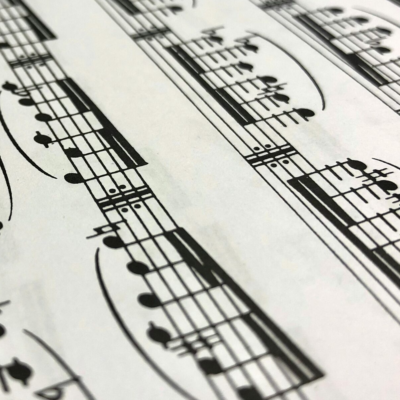 Foto de stock. Detalle de una partitura.